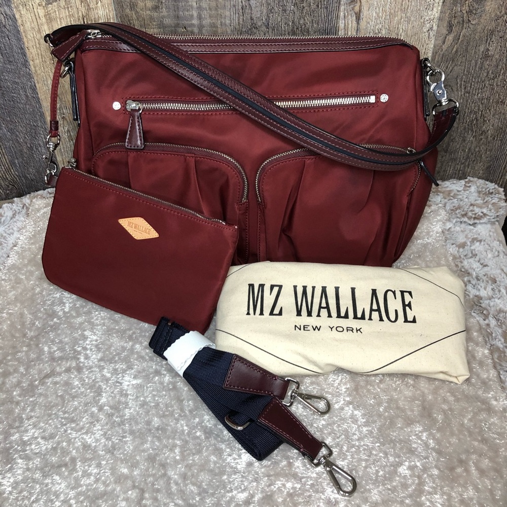 ♥️ MZ Wallace Roxy Hobo Bag in Pomegranate ♥️